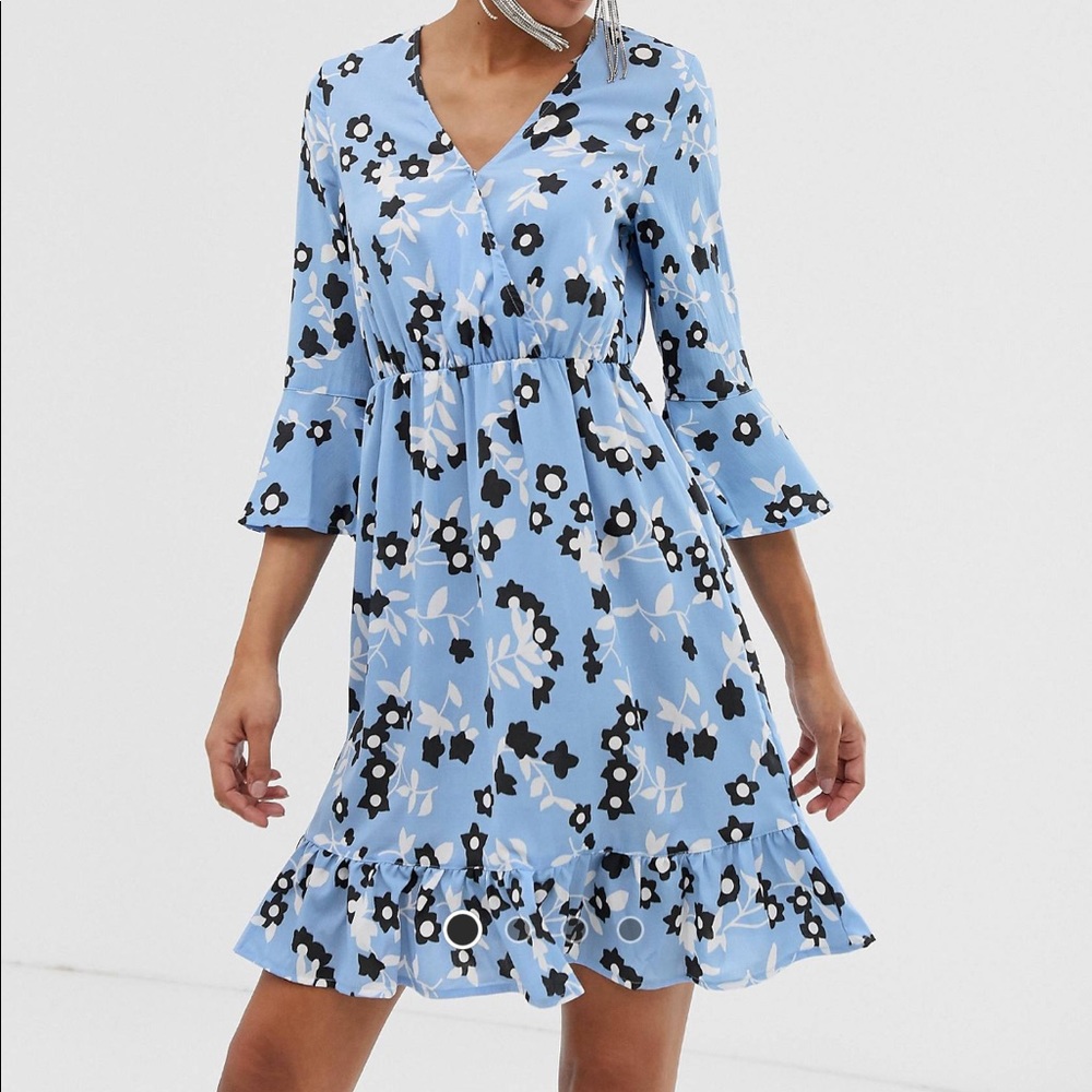 Unique21 floral print smock dress (size small)